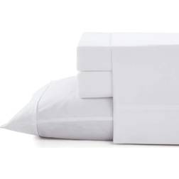 Tommy Bahama Solid Bed Sheet White (259.1x228.6cm)