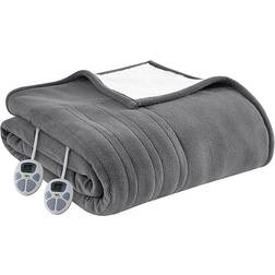 Serta Fleece To Heated King Blanket Blankets Gray (213.36x213.36)