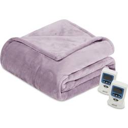 80 84 Heated Plush Lavender Full Blanket Blankets Purple