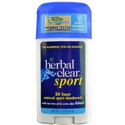 Herbal Clear Natural Sport Deo Stick with Tea Tree Oil & Swiss Alps Lichen 1.8oz