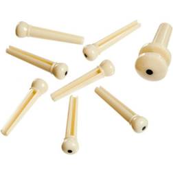 D'Addario PWPS12 Plastic Bridge and End Pins Set, Ivory with Black Dot