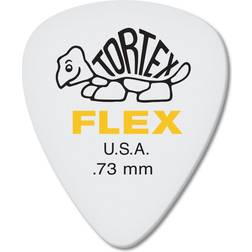 Dunlop Tortex Flex Standard Guitar Picks, .73mm Gauge, White, 72-Pack