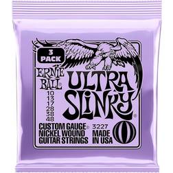 Ernie Ball 3-Pack 3227 Ultra Slinky Nickel Wound Electric Guitar Strings 10-48