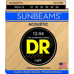 DR RCA-12 Sunbeam Phosphor Bronze, jeu guitare acoustique, Light 12-54