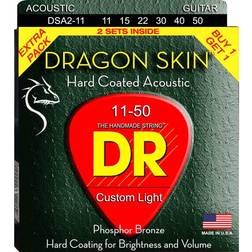 DR Strings DSA-2/11 Dragon skin western-guitar-strenge, 011-050 (2-sæt)