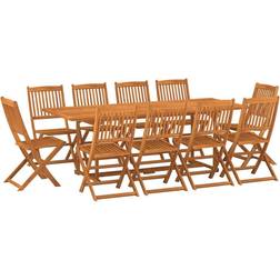 vidaXL 3086987 Ensemble repas de patio, 1 Table incluse 10 Chaises