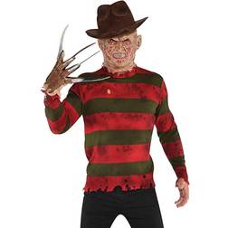 Amscan Freddy Krueger Deluxe Sweater Halloween Costume for Adults