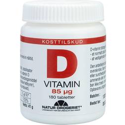 Natur Drogeriet D3-Vitamin 85mcg 180 stk