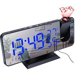 Digital Alarm Clock with Built-in Projector & Radio