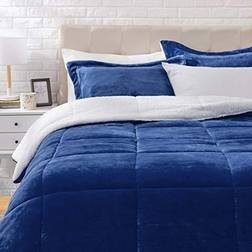 Amazon Basics Ultra-Soft Micromink Sherpa Bedspread Pink, Black, White, Brown, Grey, Red (44.7x34.6cm)