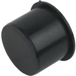 Floplast Black Push-Fit Waste Pipe Access Plug, (Dia)40mm