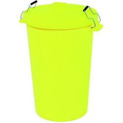 Slingsby Dustbin with Clip On Lid Yellow 90L 415696
