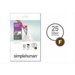 Simplehuman Måltilpassede Poser Skraldespande Type F 20-pak 30L