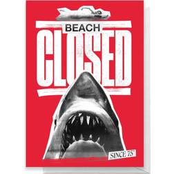 Jaws Beach Closed Greetings Card Standard