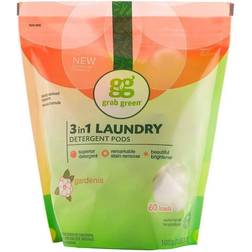 Green 3-in-1 Laundry Detergent Pods Gardenia