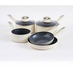 Cermalon Cermalon Matt Cream Cookware Set with lid