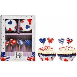 Premier Housewares I Love UK Cupcake Case