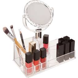 Premier Housewares 9 Compartment Cosmetic Organiser With Mirror