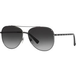 Valentino Outlet Sonnenbrillen Metall Gewehrfass - Schwarz