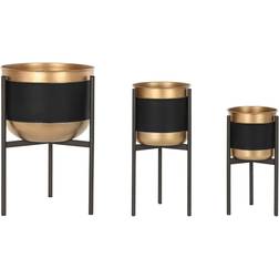 Dkd Home Decor pots Black Metal Copper Set