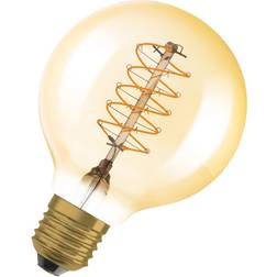 Osram Vintage 1906 LED E27 Globe Filament Gold 80mm 7W 600lm 822 Extra Warm White Dimmable