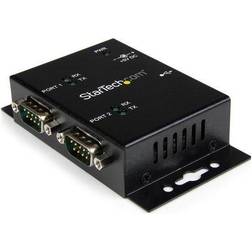 StarTech USB to Serial Adapter - 2 Port Mount Din Rail Clips