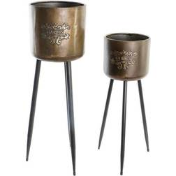 Dkd Home Decor pots Gold Black Set