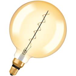 Osram Vintage 1906 LED E27 Globe Filament Gold 200mm 4.8W 400lm 822 Extra Warm White Dimmable