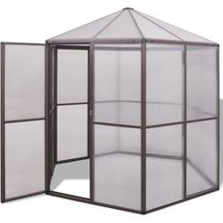 vidaXL drivhus 240 211 aluminium Aluminium Polycarbonat