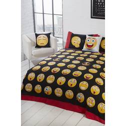 Rapport Icons Emoji Duvet Cover Red, Yellow, Black, Multicolour