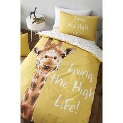 Catherine Lansfield Giraffe Duvet Cover Green, White, Yellow (200x135cm)