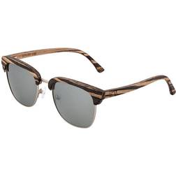 Earth Wood Accessories Sassel Polarized Sunglass Ebony/Silver