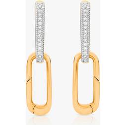 Monica Vinader Alta Capture Charm Drop Earrings, Gold/Silver