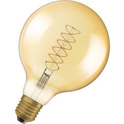 Osram Vintage 1906 LED E27 Globe Filament Gold 125mm 4.8W 420lm 822 Extra Warm White Dimmable