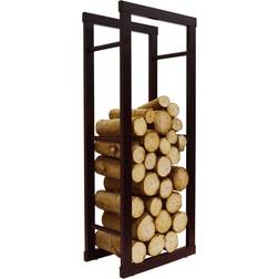 Watsons on the Web IDA Metal 40cm Slimline Fireside Log Storage Rack Black