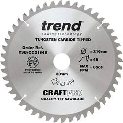 Trend CSB/CC21648 CraftPro Saw Blade for Wood 216 x 30mm 48T