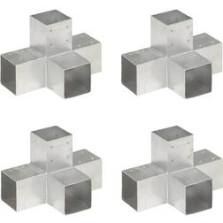 vidaXL stolpebeslag X-form 4 stk. 91x91