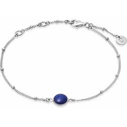 Daisy Healing Bobble Bracelet - Silver/Lapis