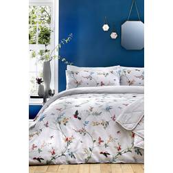 Dreams & Drapes Dreams Drapes Mansfield Floral Duvet Cover Grey