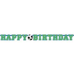 Happy Birthday slinger voetbal 130x10cm