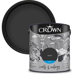 Crown Matt Emulsion Paint Rebel Wall Paint, Ceiling Paint 2.5L