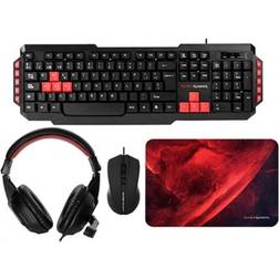 Mars Gaming Pack 4 En 1 2800dpi + Alfombrilla MRCP1