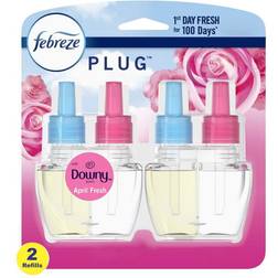 Febreze Noticeable with Downy April Fresh Scent Dual Oil Refill Air Freshener, 2