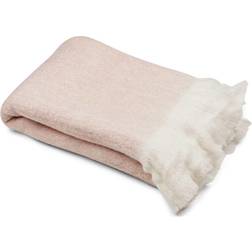 Natures Collection Uldplaid Mohair 130 Tæppe Rød, Pink, Beige