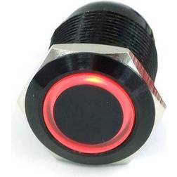 Lamptron Illuminated Switch Ring Type Black Red