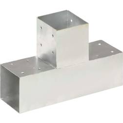 vidaXL Conector de Postes en Forma de T Metal Galvanizado 91x91 mm