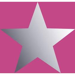 Rasch Metallic Stars Wallpaper Pink Silver 248180