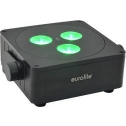 Eurolite Steinigke Showtechnic Akku Flat Light 3 Spot LED 24W IP65 noir