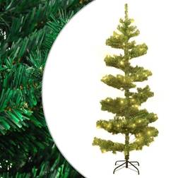 vidaXL Kunstkerstboom met Verlichting en Pot 120 cm PVC Groen
