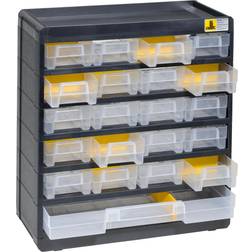 Allit 458090 Armadietto porta minuteria VarioPlus Basic 32 (L x A x P) 300 x 335 x 135 mm Nero, Giallo 1 pz